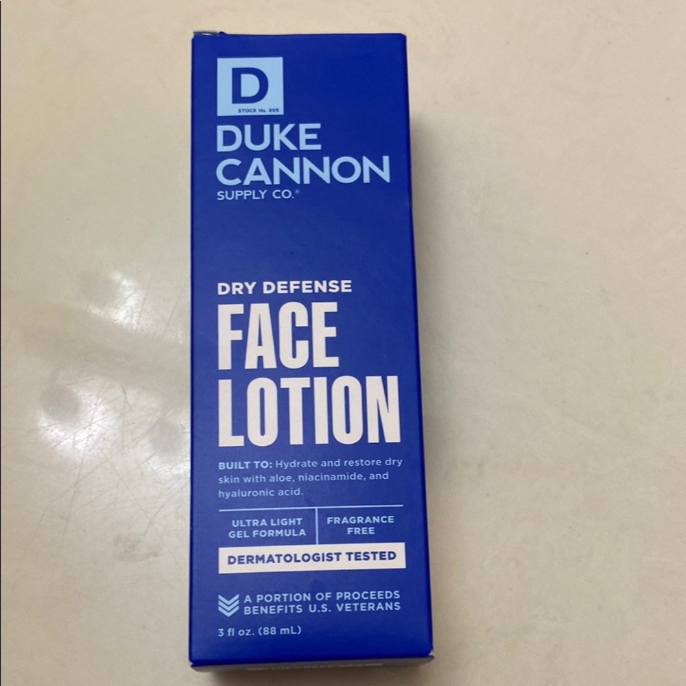 Duke Cannon Blue and White Grooming Moisturizer